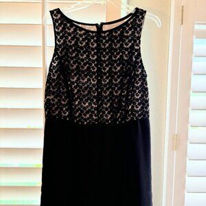 NWT Size 8 Loft Babydoll Cocktail Dress with Floral Lace Top